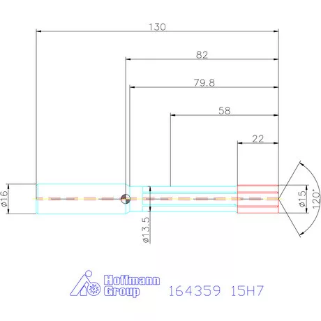 Garant HSS nagy teljesítményű dörzsár HPC zsákfurat 15H7 mm