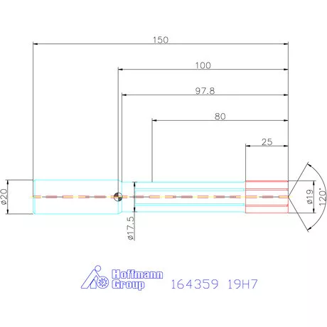 Garant HSS nagy teljesítményű dörzsár HPC zsákfurat 19H7 mm
