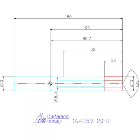 Garant HSS nagy teljesítményű dörzsár HPC zsákfurat 20H7 mm