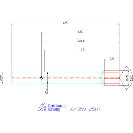 Garant HSS nagy teljesítményű dörzsár HPC zsákfurat 25H7 mm