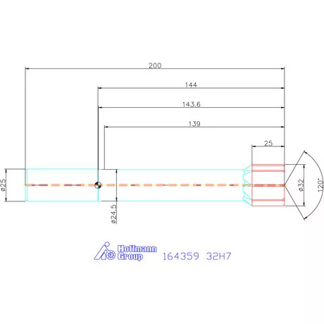 Garant HSS nagy teljesítményű dörzsár HPC zsákfurat 32H7 mm