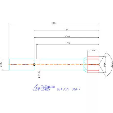 Garant HSS nagy teljesítményű dörzsár HPC zsákfurat 36H7 mm