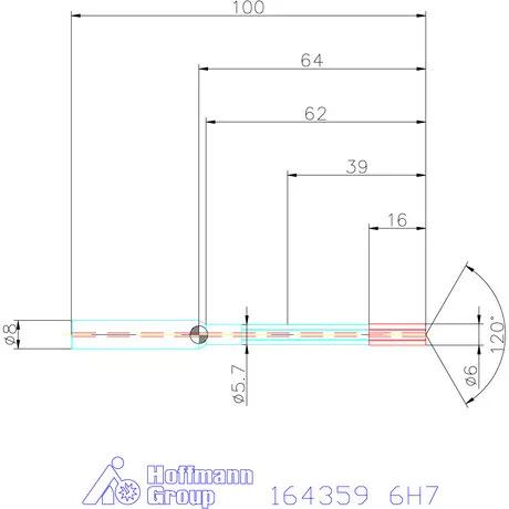 Garant HSS nagy teljesítményű dörzsár HPC zsákfurat 6H7 mm