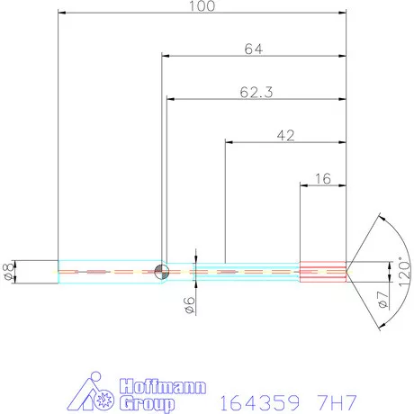 Garant HSS nagy teljesítményű dörzsár HPC zsákfurat 7H7 mm