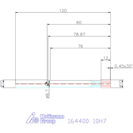 Garant Garant Master Alu VHM nagy teljesítményű dörzsár HPC átmenő furat 10H7 mm