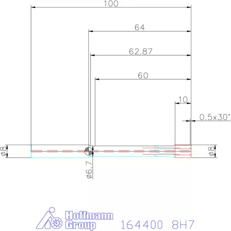 Garant Garant Master Alu VHM nagy teljesítményű dörzsár HPC átmenő furat 8H7 mm