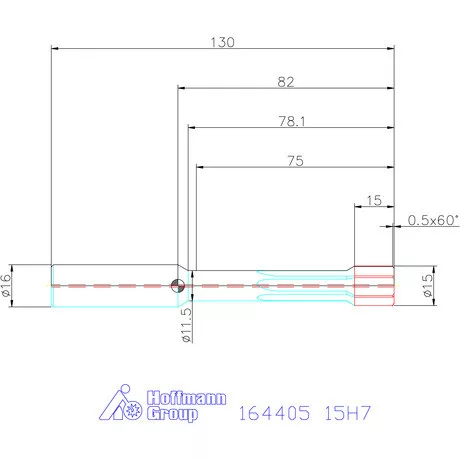 Garant Garant Master Alu VHM nagy teljesítményű dörzsár HPC zsákfurat 15H7 mm