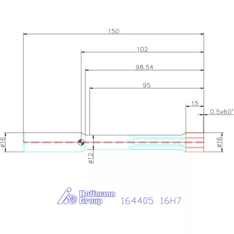 Garant Garant Master Alu VHM nagy teljesítményű dörzsár HPC zsákfurat 16H7 mm