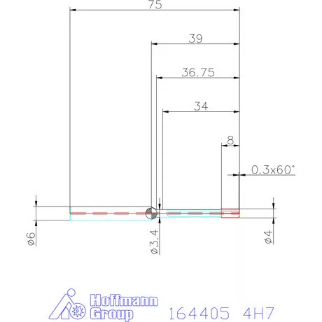 Garant Garant Master Alu VHM nagy teljesítményű dörzsár HPC zsákfurat 4H7 mm
