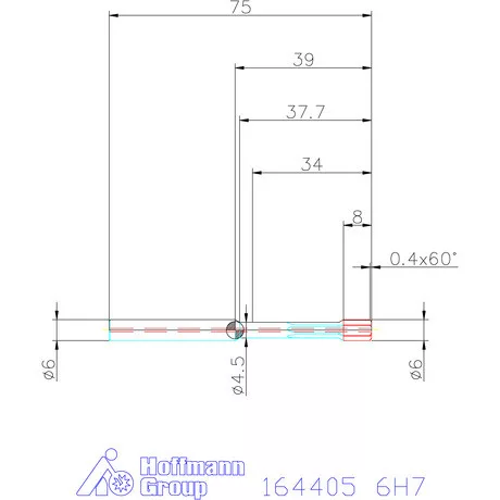 Garant Garant Master Alu VHM nagy teljesítményű dörzsár HPC zsákfurat 6H7 mm