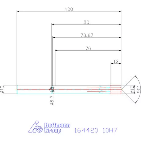 Garant Garant Master Steel VHM nagy teljesítményű dörzsárak HPC átmenő furat 10H7 mm