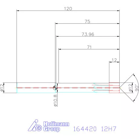 Garant Garant Master Steel VHM nagy teljesítményű dörzsárak HPC átmenő furat 12H7 mm