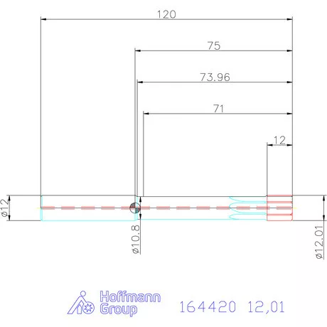 Garant Garant Master Steel VHM nagy teljesítményű dörzsárak HPC átmenő furat 12,01 mm