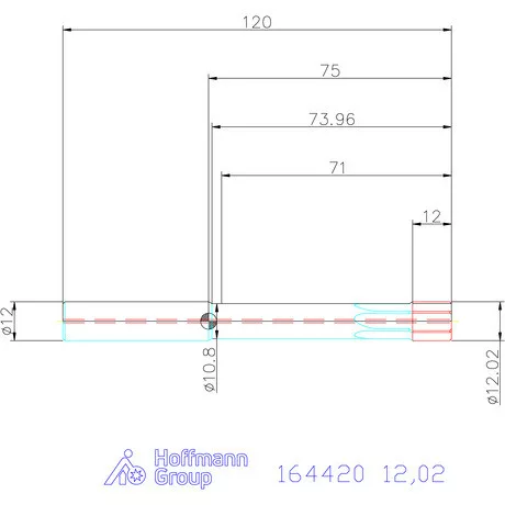 Garant Garant Master Steel VHM nagy teljesítményű dörzsárak HPC átmenő furat 12,02 mm
