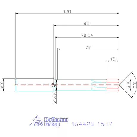 Garant Garant Master Steel VHM nagy teljesítményű dörzsárak HPC átmenő furat 15H7 mm