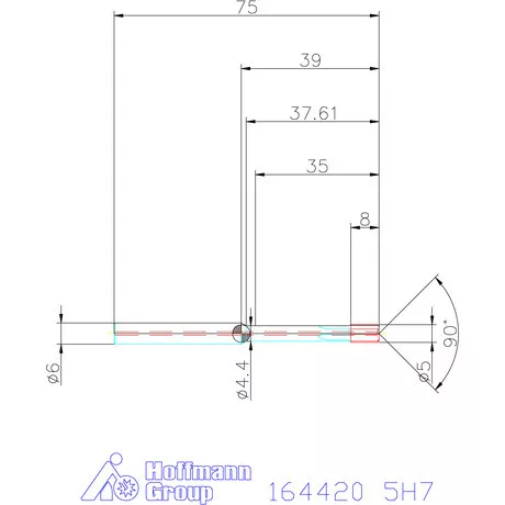 Garant Garant Master Steel VHM nagy teljesítményű dörzsárak HPC átmenő furat 5H7 mm