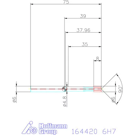 Garant Garant Master Steel VHM nagy teljesítményű dörzsárak HPC átmenő furat 6H7 mm