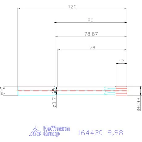 Garant Garant Master Steel VHM nagy teljesítményű dörzsárak HPC átmenő furat 9,98 mm