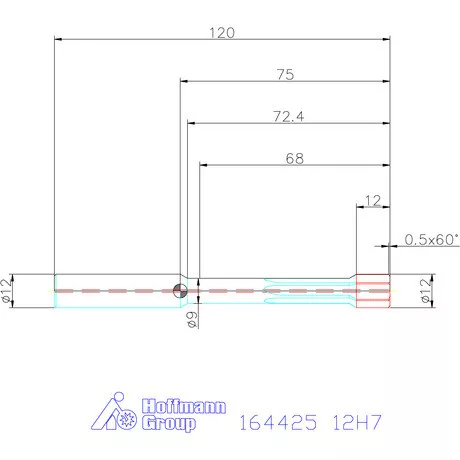 Garant Garant Master Steel VHM nagy teljesítményű dörzsárak HPC zsákfurat 12H7 mm