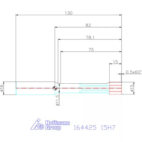 Garant Garant Master Steel VHM nagy teljesítményű dörzsárak HPC zsákfurat 15H7 mm
