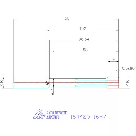 Garant Garant Master Steel VHM nagy teljesítményű dörzsárak HPC zsákfurat 16H7 mm