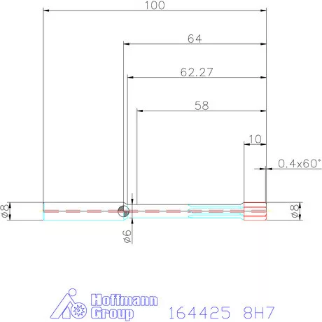 Garant Garant Master Steel VHM nagy teljesítményű dörzsárak HPC zsákfurat 8H7 mm