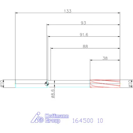 Garant Keményfém gépi dörzsár H7 10 mm