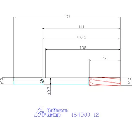 Garant Keményfém gépi dörzsár H7 12 mm