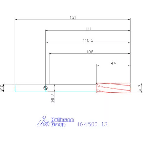 Garant Keményfém gépi dörzsár H7 13 mm
