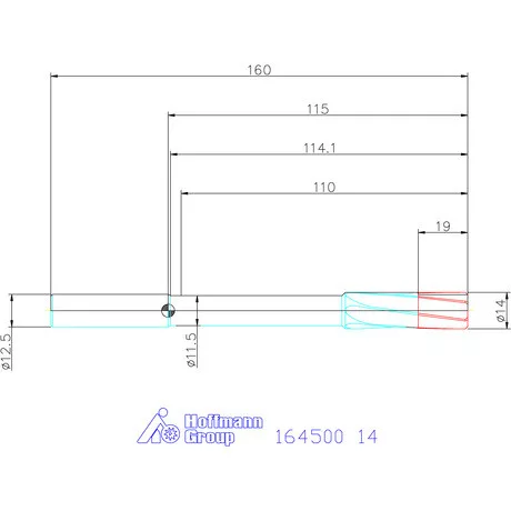 Garant Keményfém gépi dörzsár H7 14 mm