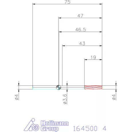 Garant Keményfém gépi dörzsár H7 4 mm