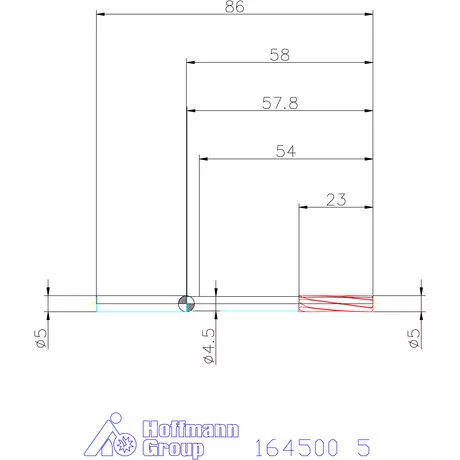 Garant Keményfém gépi dörzsár H7 5 mm