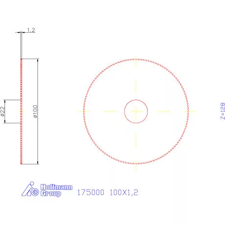 Re-Bo Fém-körfűrésztárcsa finom 100X1,2 mm