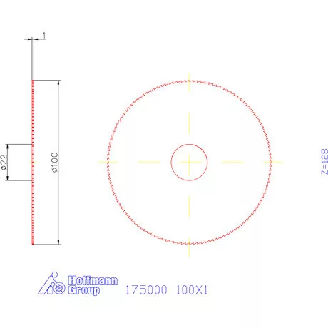 Re-Bo Fém-körfűrésztárcsa finom 100X1 mm