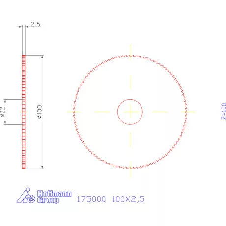 Re-Bo Fém-körfűrésztárcsa finom 100X2,5 mm