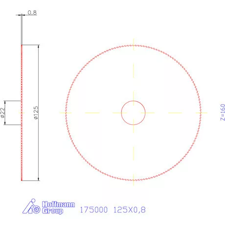 Re-Bo Fém-körfűrésztárcsa finom 125X0,8 mm