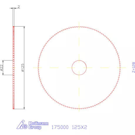 Re-Bo Fém-körfűrésztárcsa finom 125X2 mm
