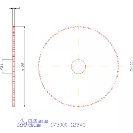 Re-Bo Fém-körfűrésztárcsa finom 125X3 mm
