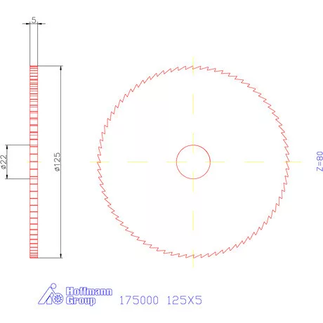 Re-Bo Fém-körfűrésztárcsa finom 125X5 mm