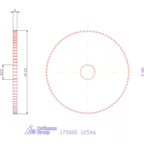 Re-Bo Fém-körfűrésztárcsa finom 125X6 mm