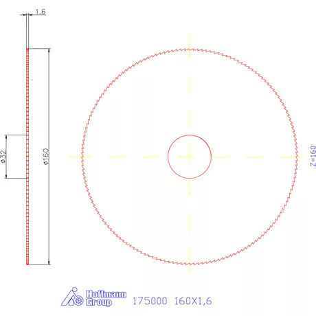 Re-Bo Fém-körfűrésztárcsa finom 160X1,6 mm