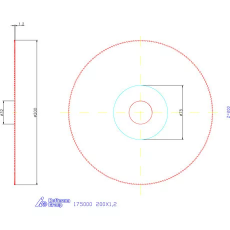 Re-Bo Fém-körfűrésztárcsa finom 200X1,2 mm
