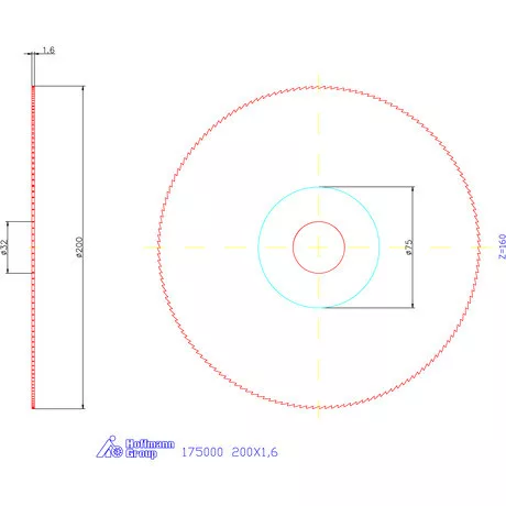 Re-Bo Fém-körfűrésztárcsa finom 200X1,6 mm