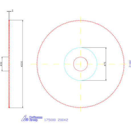 Re-Bo Fém-körfűrésztárcsa finom 200X2 mm