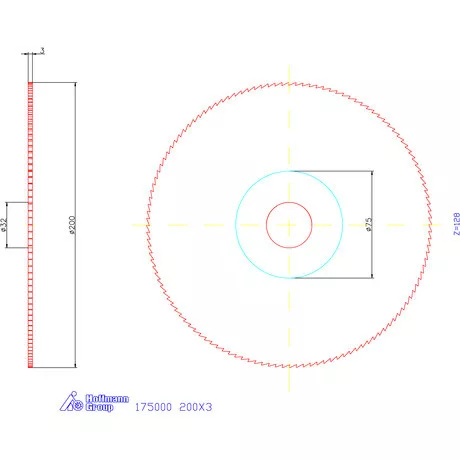 Re-Bo Fém-körfűrésztárcsa finom 200X3 mm