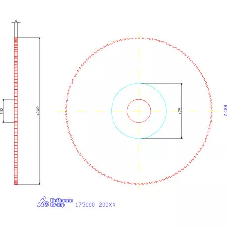 Re-Bo Fém-körfűrésztárcsa finom 200X4 mm