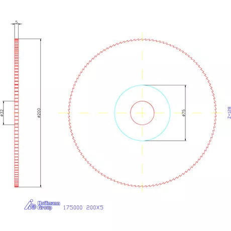 Re-Bo Fém-körfűrésztárcsa finom 200X5 mm