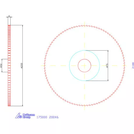 Re-Bo Fém-körfűrésztárcsa finom 200X6 mm