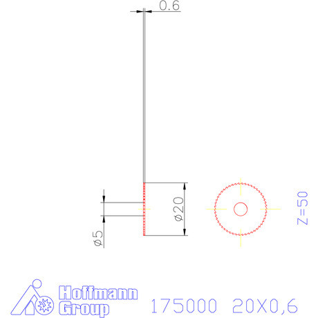 Re-Bo Fém-körfűrésztárcsa finom 20X0,6 mm