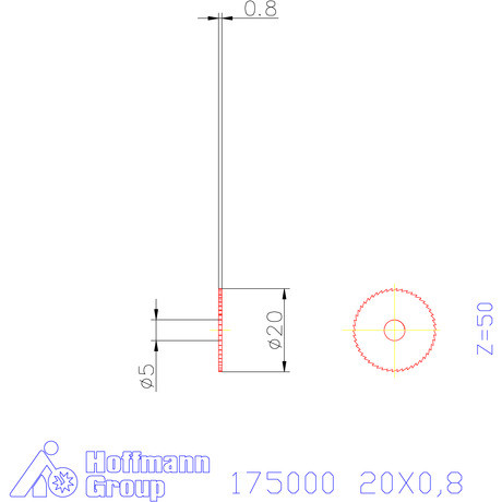 Re-Bo Fém-körfűrésztárcsa finom 20X0,8 mm